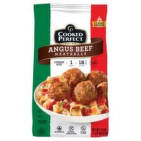 COOKED PERFECT Angus Beef Meatballs Dinner Size, 18 oz, 18 Ounce