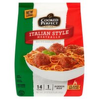 Cooked Perfect Italian Style Meatballs Dinner Size, 1 oz, 14 count
