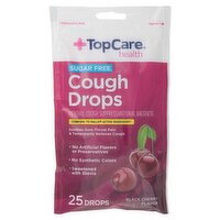 TopCare Health Sugar Free Black Cherry Flavor Cough Drops, 25 count