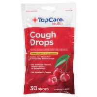 TopCare Health Cherry Flavor Cough Drops, 30 count, 30 Each