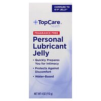 TopCare Fragrance Free Personal Lubricant Jelly, 4 oz, 4 Ounce