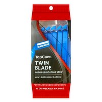 TopCare Twin Blade Men's Disposable Razors, 12 count, 12 Each