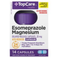 TopCare Health Esomeprazole Magnesium Delayed Release Acid Reducer Capsules, 20mg, 14 count, 14 Each