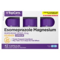 TopCare Health Esomeprazole Magnesium Delayed Release Acid Reducer Capsules, 20 mg, 42 count