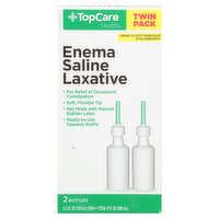 TopCare Health Enema Saline Laxative Twin Pack, 4.5 fl oz, 2 count, 2 Each