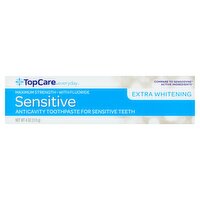 TopCare Everyday Extra Whitening Sensitive Anticavity Toothpaste, 4 oz, 4 Ounce