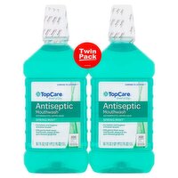 TopCare Everyday Spring Mint Antiseptic Mouthwash Twin Pack, 50.7 fl oz