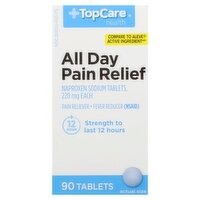 TopCare Health All Day Pain Relief Naproxen Sodium Tablets, 220 mg, 90 count, 90 Each