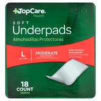 TopCare Health Soft Moderate Absorbency Underpads, L, 18 count, 18 Each