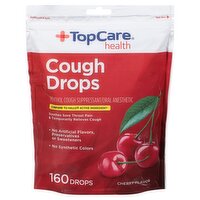 TopCare Health Cherry Flavor Cough Drops, 160 count