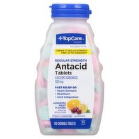 TopCare Regular Strength Assorted Fruit Flavors Antacid Tablets, 500 mg, 150 count