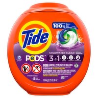 Tide Pods Spring Meadow 3-in-1 Detergent, 42 count, 36 oz