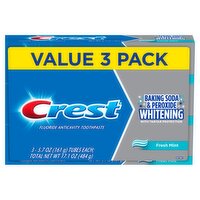 Crest Baking Soda & Peroxide Whitening Fresh Mint Toothpaste Value Pack, 5.7 oz, 3 count