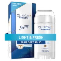 Secret Clinical Strength Soft Solid Light and Fresh Antiperspirant/Deodorant, 2.6 oz