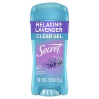 Secret Clear Gel Relaxing Lavender Scent Antiperspirant/Deodorant, 2.6 oz, 2.6 Ounce