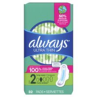 Always Ultra Thin Long Super Flexi-Wings Pads, 32 Count