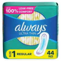 Always Ultra Thin Regular Flexi-Wings Pads, 44 count, 44 Each