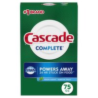 Cascade Complete Fresh Scent Dishwasher Detergent, 75 oz