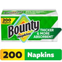Bounty Paper Napkins, White, 200 Count
