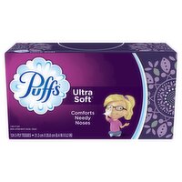 Puffs Facial Tissues Ultra Soft, 1 Rectangle Box, 124 Tissues Per Box
