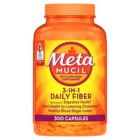 Meta Mucil 3-in-1 Daily Psyllium Fiber Supplement, 300 count