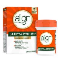 Align Probiotic Extra Strength, 5X More Good Bacteria^, 21 Capsules