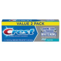 Crest Baking Soda & Peroxide Whitening Fresh Mint Toothpaste Value Pack, 5.7 oz, 2 count