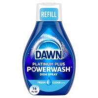 Dawn Platinum Plus Powerwash Fresh Clean Scent Dish Spray Refill, 16 fl oz, 16 Ounce