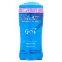 Secret Outlast Sweat & Odor Antiperspirant / Deodorant, 2.6 oz, 2 count