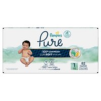 Pampers Pure Protection Diapers Super Pack, Size 1, 8-14 lb, 82 count