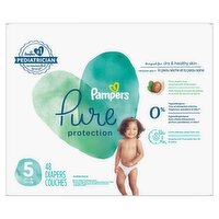 Pampers Pure Protection Diapers Super Pack, Size 5, 27+ lb, 48 count