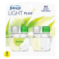 Febreze Plug Light Bamboo Scented Oil Refill, 0.87 fl oz, 2 count