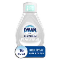 Dawn Free & Clear Powerwash Dish Spray, Dish Soap, Pear Scent Refill, 16oz