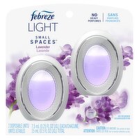 Febreze Small Spaces Light Lavender Air Freshener, 0.25 fl oz, 2 count, 0.5 Fluid ounce