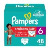 Pampers Cruisers 360° Gap-Free Fit Diapers, Size 6, 35+ lb, 48 count