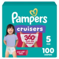 Pampers Cruisers 360° Pull-On Diapers, Size 5, 27+ lb, 100 count