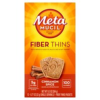 Meta MUCIL Cinnamon Spice Fiber Thins, 0.77 oz, 12 count