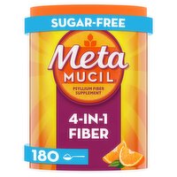 Metamucil Orange 4-in-1 Fiber Sugar-Free Psyllium Fiber Supplement Powder, 36.8 oz