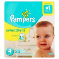 Pampers Swaddlers Diapers Jumbo Pack, Size 4, 22-37 lb, 22 count