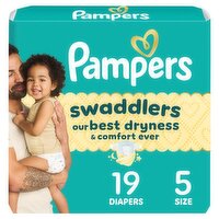 Pampers Swaddlers Diapers Jumbo Pack, Size 5, 20-37 lbs, 19 count