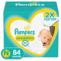 Pampers Swaddlers Diapers, N, <10 lb, 84 count