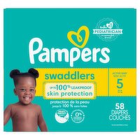 Pampers Swaddlers Diapers Size 5, 58 Count
