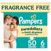 Pampers Swaddlers Diapers, Size 6, 50 Count