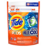 Tide+ Pods 4 in 1 with Ultra Oxi Detergent, 23 count, 24 oz