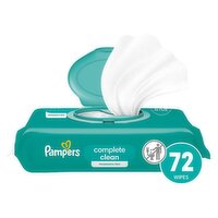 Pampers Complete Clean Fragrance Free Wipes, 72 count