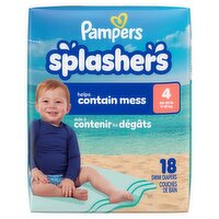 Pampers Splashers Swim Diapers, Size 4, 20-33 lb, 18 count