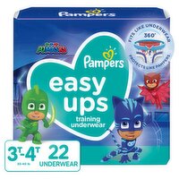 Pampers Pampers Easy Ups PJ Masks Training Underwear Jumbo Pack, 3T-4T, 30-40 lb, 22 count, 22 Each 