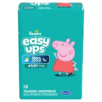 Pampers Easy Ups Peppa Pig Training Underwear Jumbo Pack, Size 4T/5T, 23-50 lbs, 18 count, 18 Each
