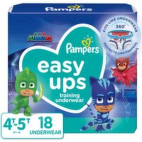 Pampers Pampers Easy Ups PJ Mask Training Underwear Jumbo Pack, 4T-5T, 37+ lb, 18 count, 18 Each 