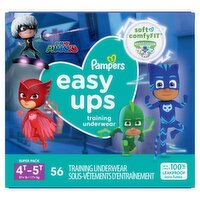 Pampers Easy Ups PJ Masks Training Underwear Super Pack, 4T-5T, 37+ lb, 56 count